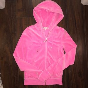 Pink juicy couture velvet jacket XS